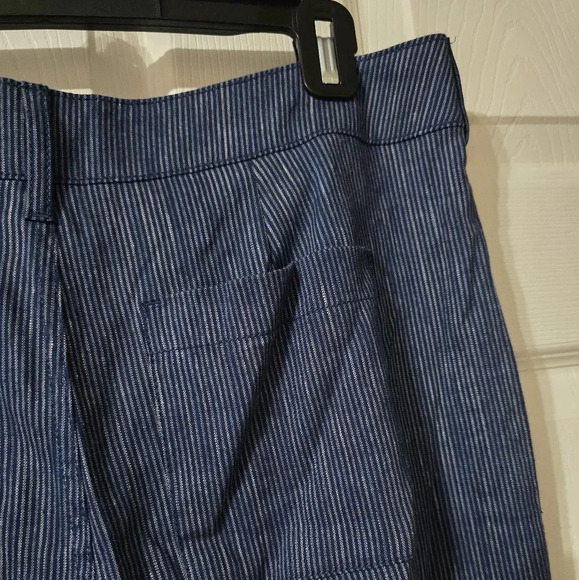 NWOT NYDJ Striped Straight-Leg Linen Blend Trouser Pants w/ Lift/Tuck Technology - Picture 9 of 13